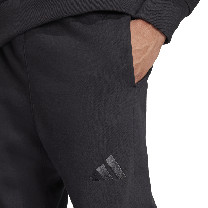 All SZN Fleece Pant, Adidas All SZN Fleece Pant in Black front left pocket and logo