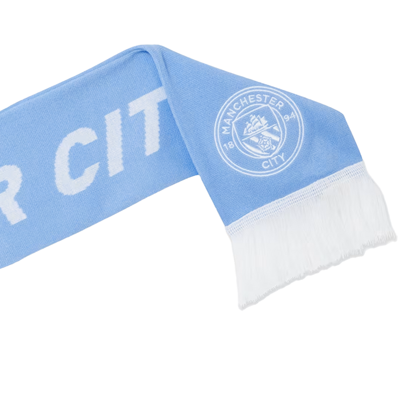 Manchester City Football Club Essentials Scarf, Puma Manchester City Football Club Essentials Scarf MCFC Crest