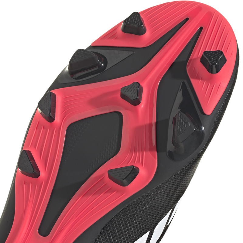 Predator Club FG/MG, Adidas Predator Club FG/MG in Core Black/White/Lucid Red bottom of toe