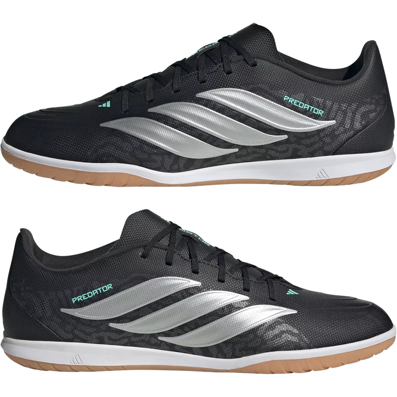 Predator Club Indoor Sala, Adidas Predator Club Indoor Sala in Core Black/Silver Metallic/Pulse Mint pair profiles