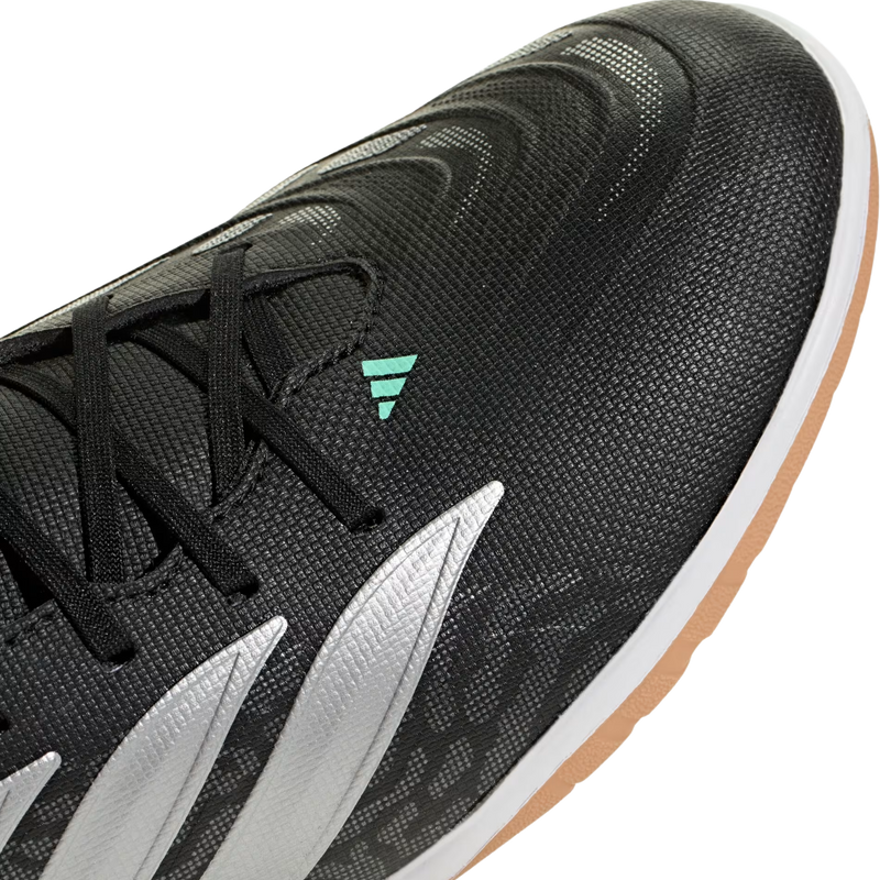 Predator Club Indoor Sala, Adidas Predator Club Indoor Sala in Core Black/Silver Metallic/Pulse Mint toe