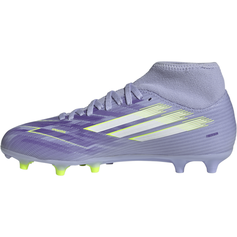 Women's F50 Sparkfusion Club FG/MG, Women's F50 Sparkfusion Club FG/MG in Purple Rush/Violet Tone/Lucid Lemon inside right profile