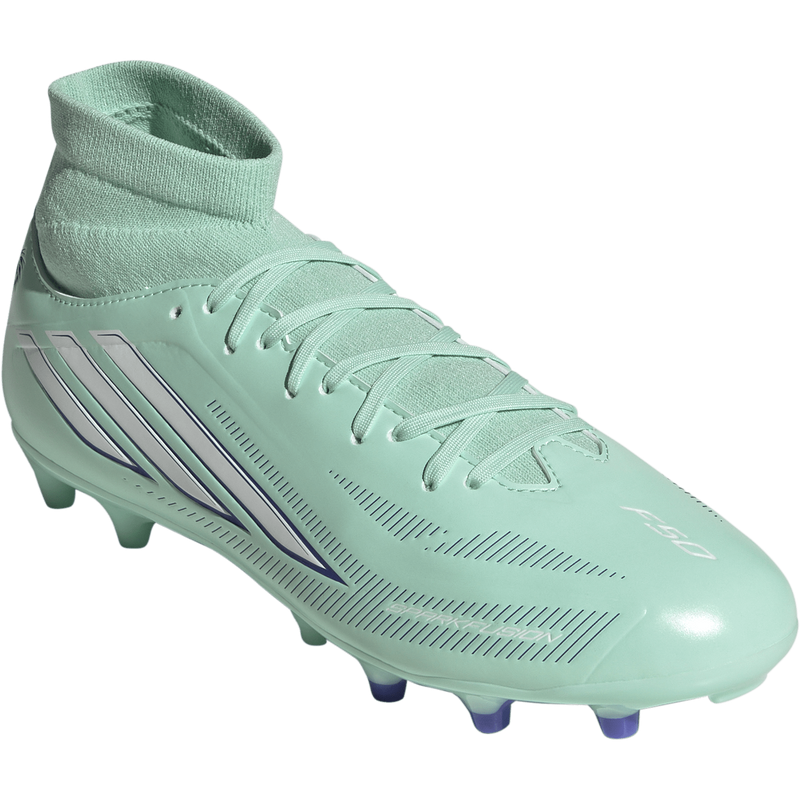 Women's F50 Sparkfusion Club FG/AG, Women's F50 Sparkfusion Club FG/MG in Clear Mint/Footwear White/Solar Purple front right