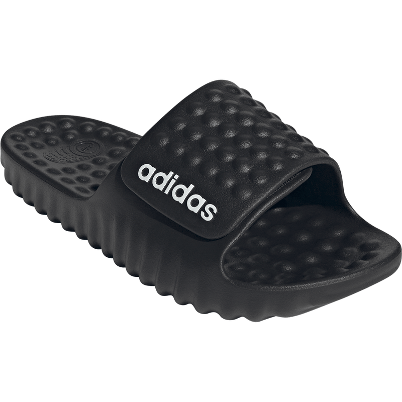 Men's Adissage 360Rec Slides, Adidas Men's Adissage 360Rec Slides in Core Black/Cloud White/Core Black right front