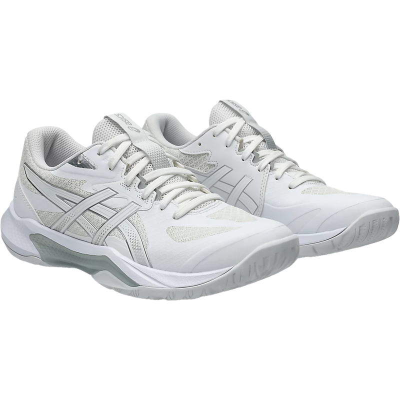 Women's Gel-Tactic 13, Asics Women's Gel-Tactic 13 in 100 White/Pure Silver pair right front