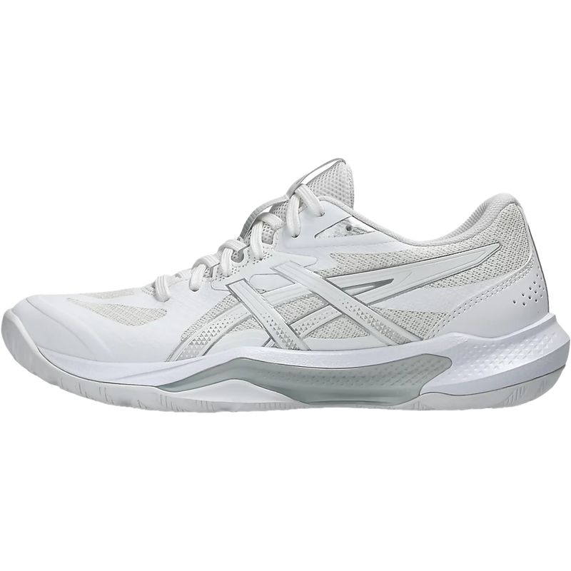 Women's Gel-Tactic 13, Asics Women's Gel-Tactic 13 in 100 White/Pure Silver left profile