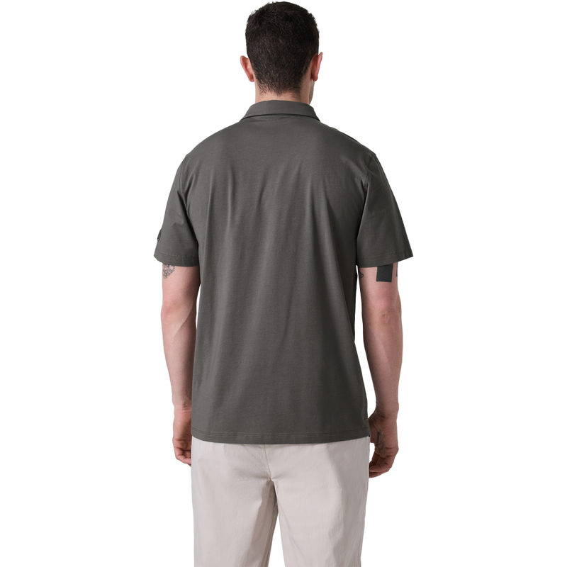 Men's Short Sleeve Feather Polo, Vuori Men's Short Sleeve Feather Polo back
