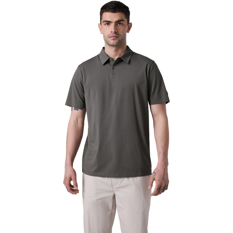 Men's Short Sleeve Feather Polo, Vuori Men's Short Sleeve Feather Polo front