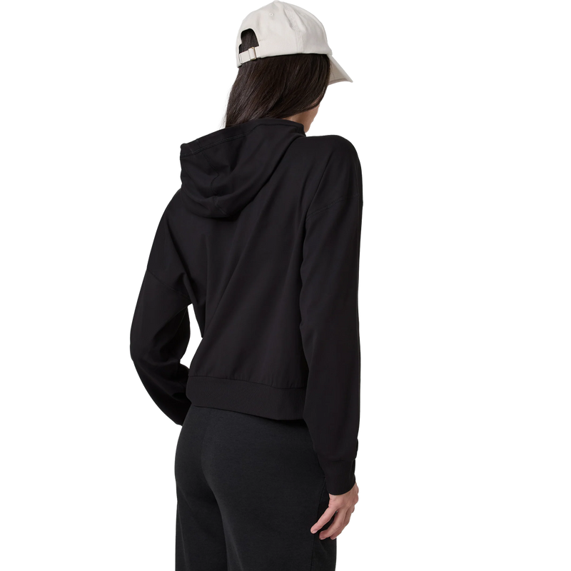Women's Halo Modern Full Zip Hoodie, Vuori Women's Halo Modern Full Zip Hoodie back on model