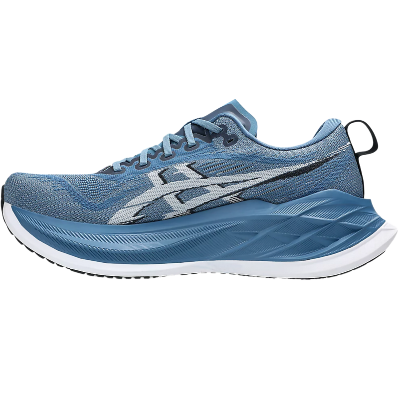 SuperBlast 2, Asics SuperBlast 2 in 402 Winter Sea/White right inside profile