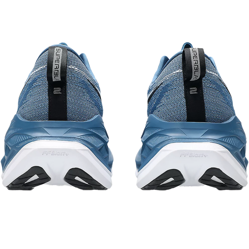 SuperBlast 2, Asics SuperBlast 2 in 402 Winter Sea/White pair back