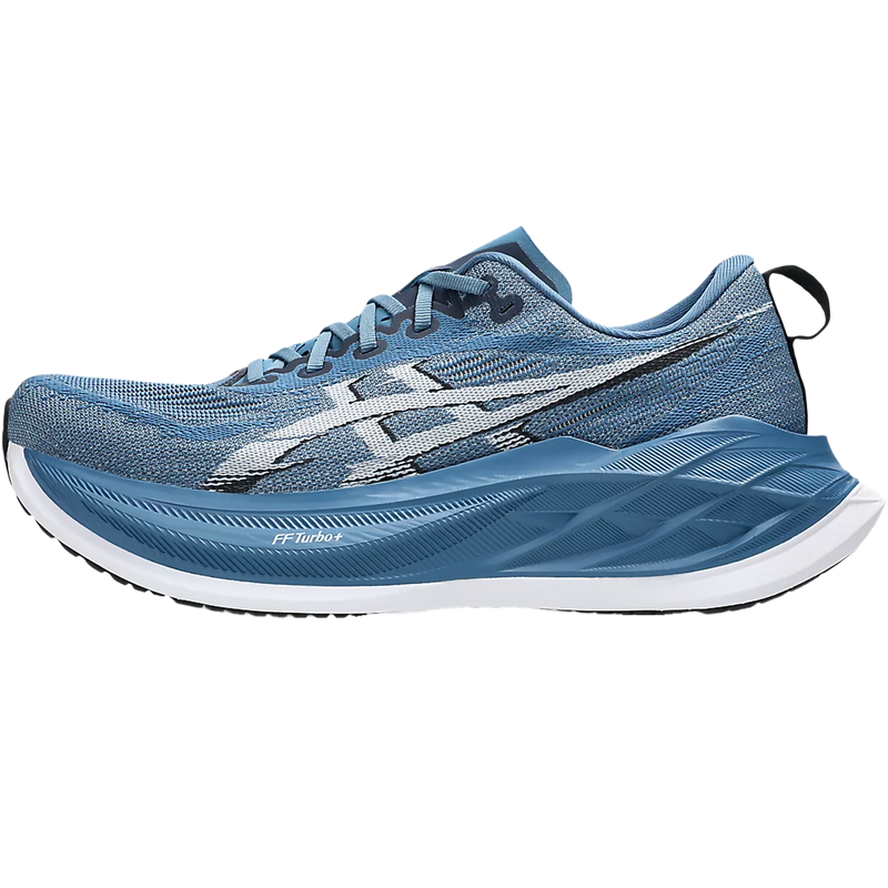 SuperBlast 2, Asics SuperBlast 2 in 402 Winter Sea/White left profile