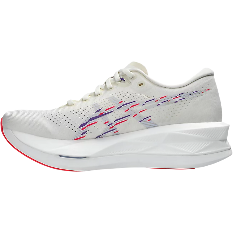Women's SonicBlast, Asics Women's SonicBlast in 100-Cream/Blue Fade inside profile of right shoe