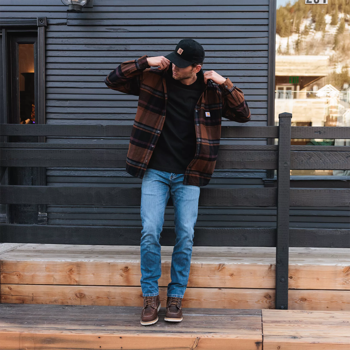Carhartt Men's Relaxed Fit Flannel Fleece-Lined Shirt Jacket alternate view