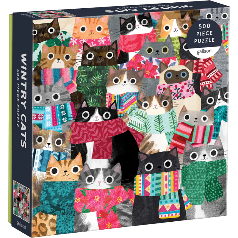 Wintery Cats 500 Piece Puzzle, Featured Image