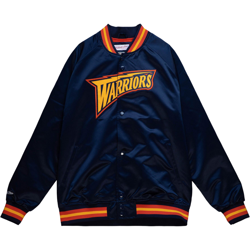 Men's Warriors Lightweight Satin Vintage Logo Jacket, Featured Image