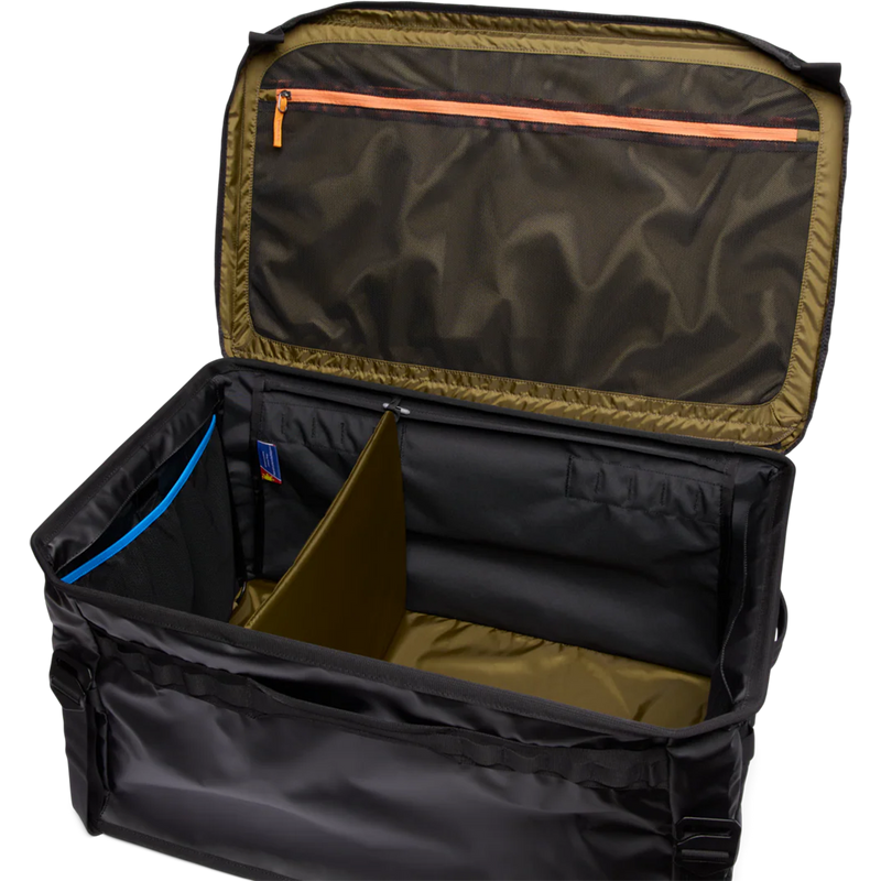 Allpa 90L Gear Hauler Box, Cotopaxi Allpa 90L Gear Hauler Box in Black open