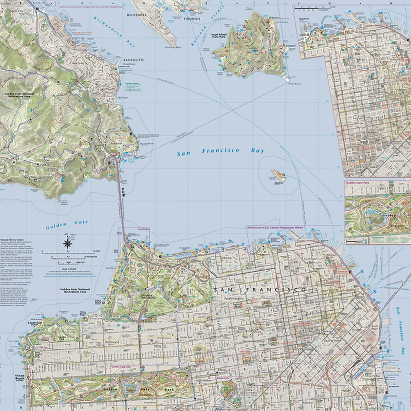 The Walkers Map of San Francisco, Pease Press The Walkers Map of San Francisco detail 4