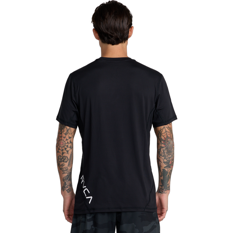 Men's Sport Vent Short Sleeve, RVCA Men's Sport Vent Short Sleeve in Black back
