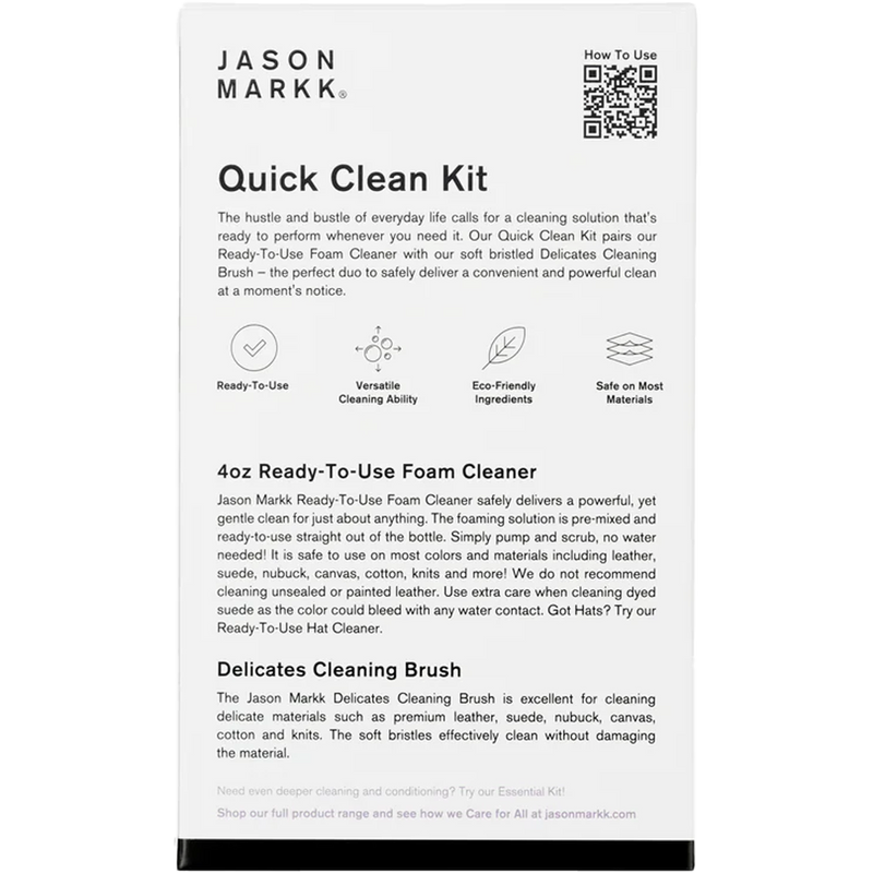 Quick Clean Kit, Jason Markk Quick Clean Kit back of package