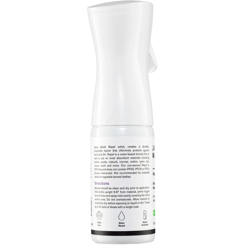 Repel Spray, Jason Markk Repel Spray back of bottle