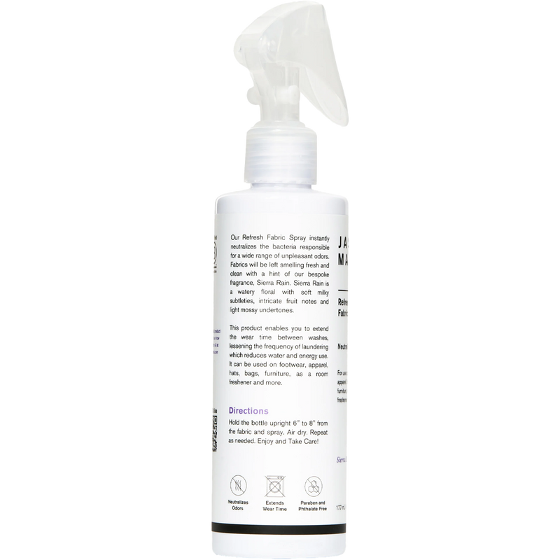 Refresh Spray, Jason Markk Refresh Spray back of bottle