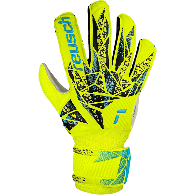 Youth Attrakt Solid Glove, Reusch Youth Attrakt Solid Glove 2025 in 2111 Yellow Blue right back