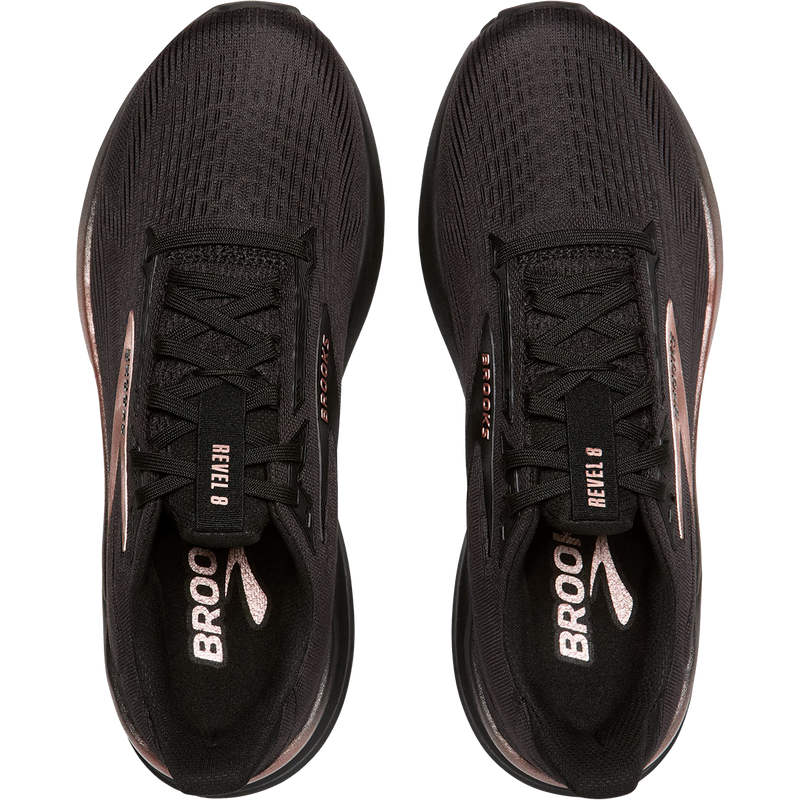Women's Revel 8, 043-Black/Black/Rose Gold pair top