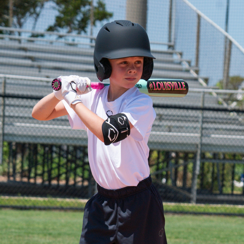 Youth SRZ-2 Elbow Guard, EvoShield Youth SRZ-2 Elbow Guard in Black on model
