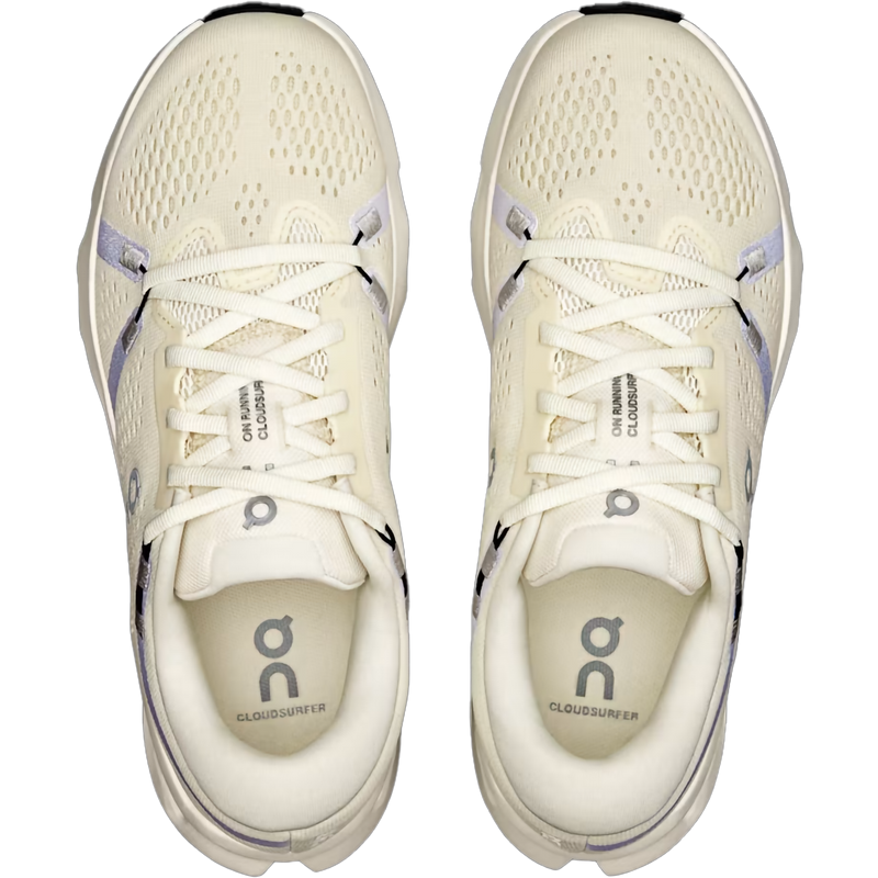 Women's Cloudsurfer 2, On Women's Cloudsurfer 2 in Ivory/Ivory pair top