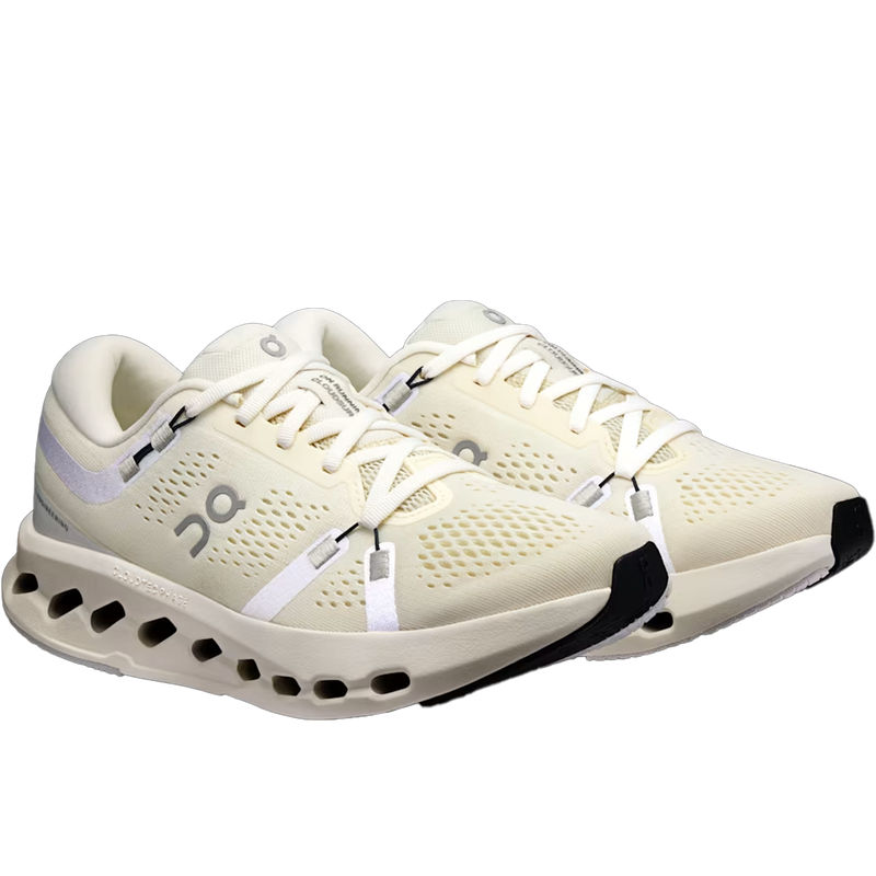 Women's Cloudsurfer 2, On Women's Cloudsurfer 2 in Ivory/Ivory pair front right