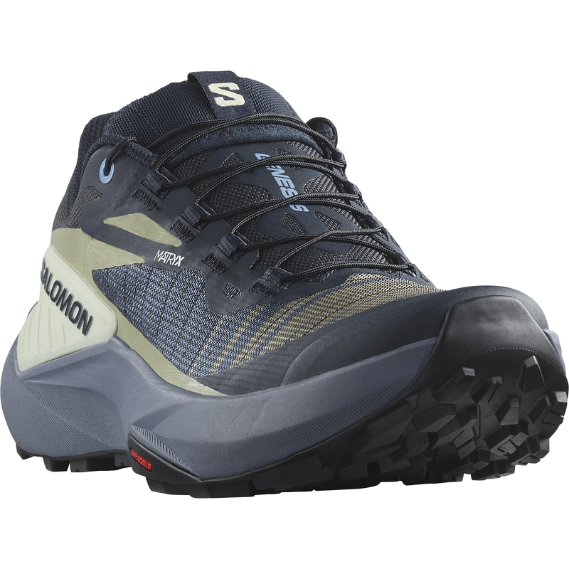 Women's Genesis, Salomon Women's Genesis Carbon/Grisaille/Aloe Wash front right