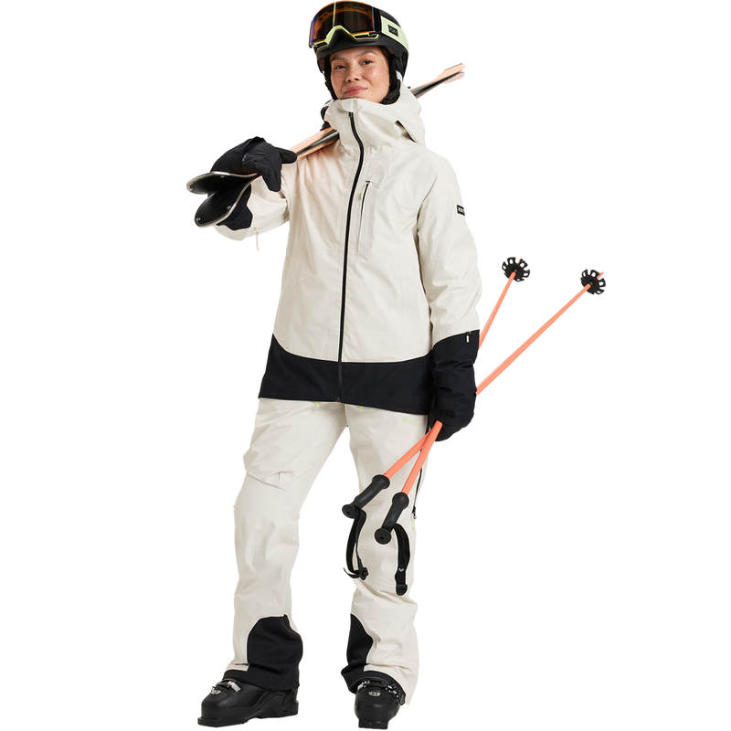 Women's Gore-Tex Lunalite 3L Jacket, Roxy Women's Gore-Tex Lunalite 3L Jacket in TDQ0-Buttercream front action