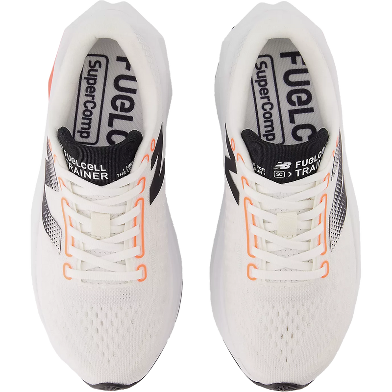 Women's FuelCell SuperComp Trainer v3, New Balance Women's FuelCell SuperComp Trainer v3 in CS-Sea Salt/Urgent Red pair top