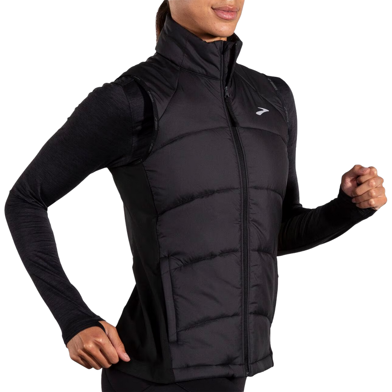 Women's Shield Hybrid Vest 3.0, Brooks Women's Shield Hybrid Vest 3.0 3/4 Front