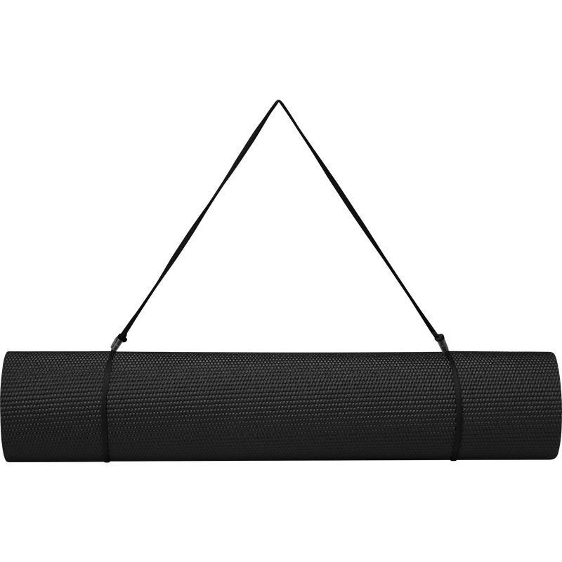6MM Essentials Yoga Mat, Gaiam 6MM Essentials Yoga Mat in Black rolled 
