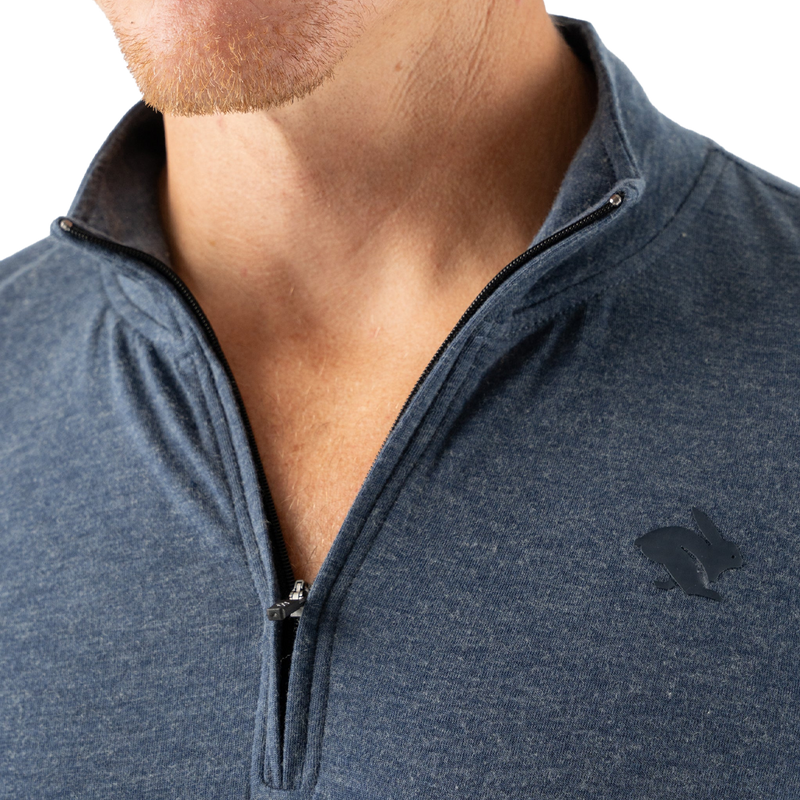 Men's Outrun Zip, Rabbit Men's Outrun Zip zipper and logo