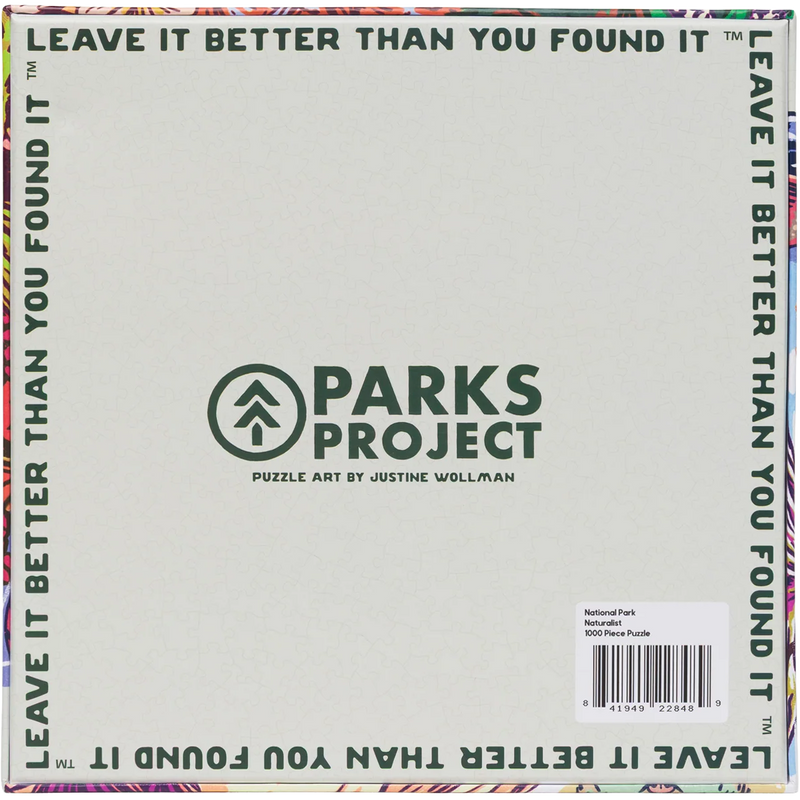 National Park Naturalist 1000pc Puzzle, Parks Project National Park Naturalist 1000pc Puzzle back of box