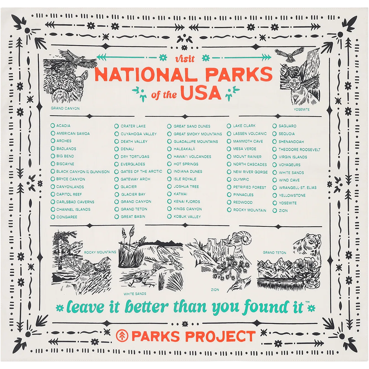 National Park Naturalist Bandana alternate view