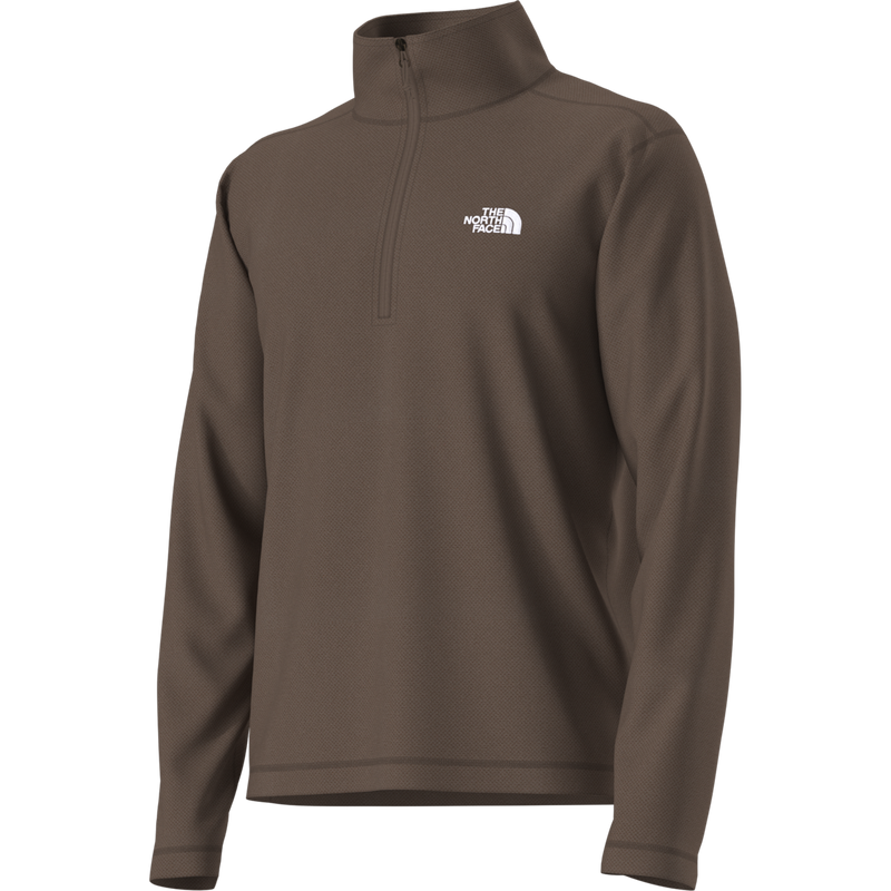 The North Face The North Face Textured Cap Rock 1/4 Zip in Smokey Brown Heather