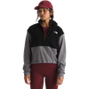 The North Face Women's Glacier Fleece 1/2 Zip Short Jacket in TNF Mid Grey Heather/TNF Black