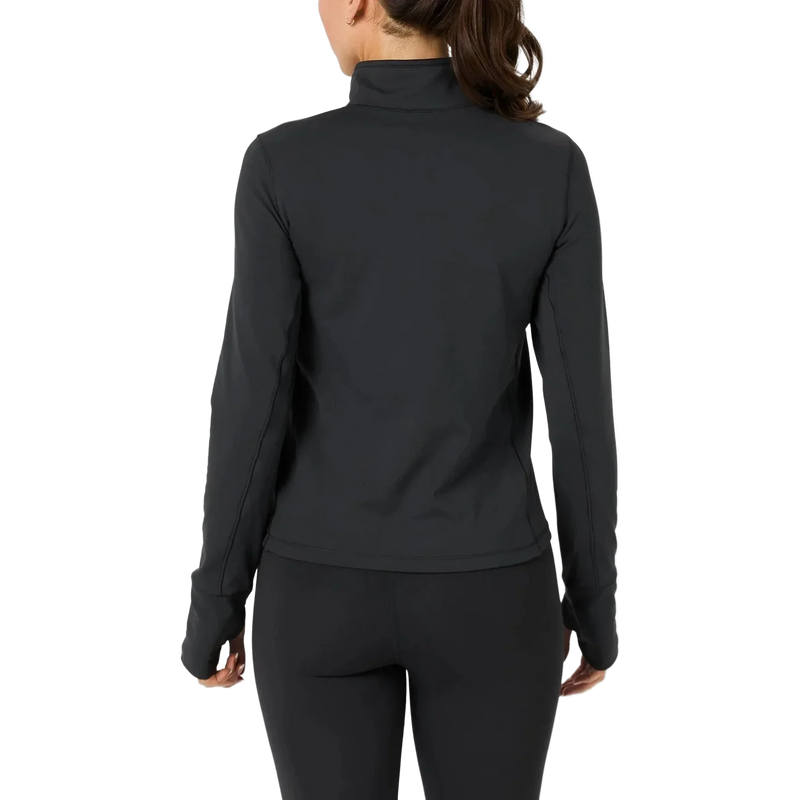 Women's Chilled Out Half Zip, Vuori Women's Chilled Out Half Zip in WBL-Washed Black back