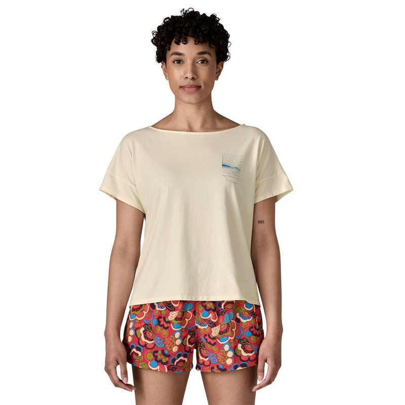 Women's Waves Rolling Relaxed Drop-Sleeve Organic Shirt, Patagonia Women's Waves Rolling Relaxed Drop-Sleeve Organic Shirt front