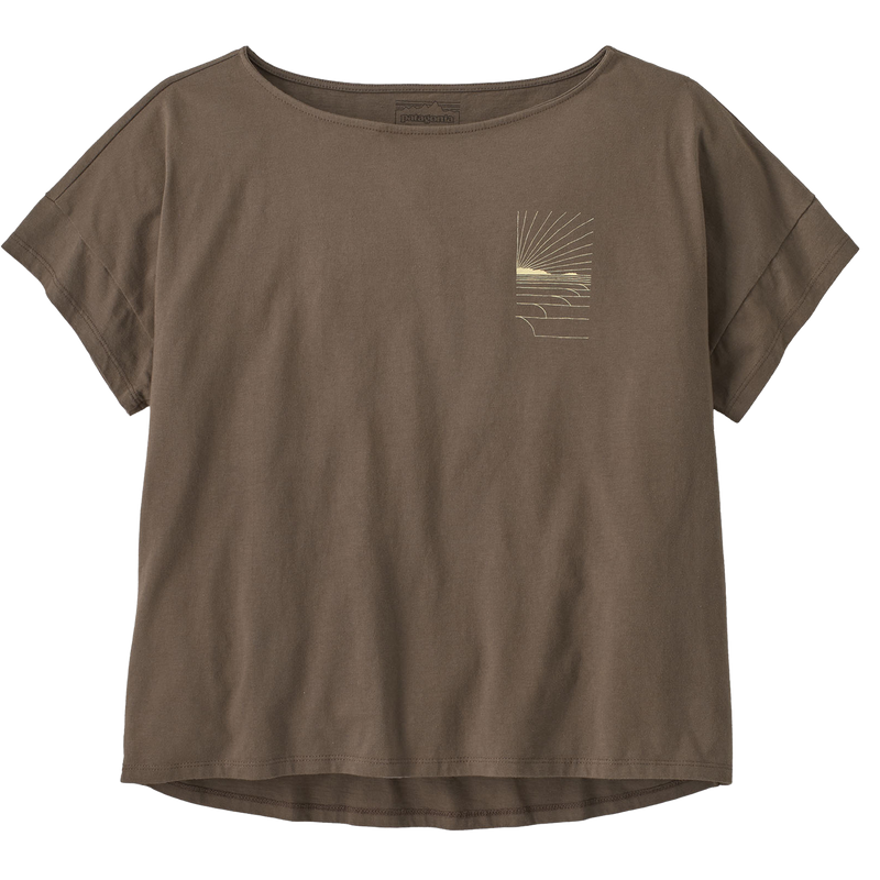 Women's Waves Rolling Relaxed Drop-Sleeve Organic Shirt, Featured Image