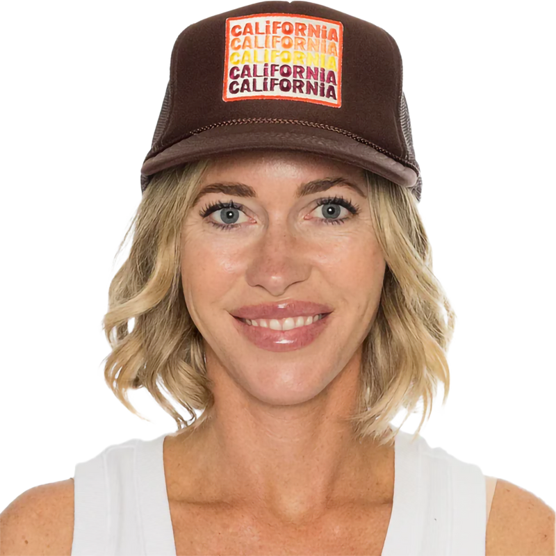 California California Trucker, Friday Feelin California California Trucker n Brown on model