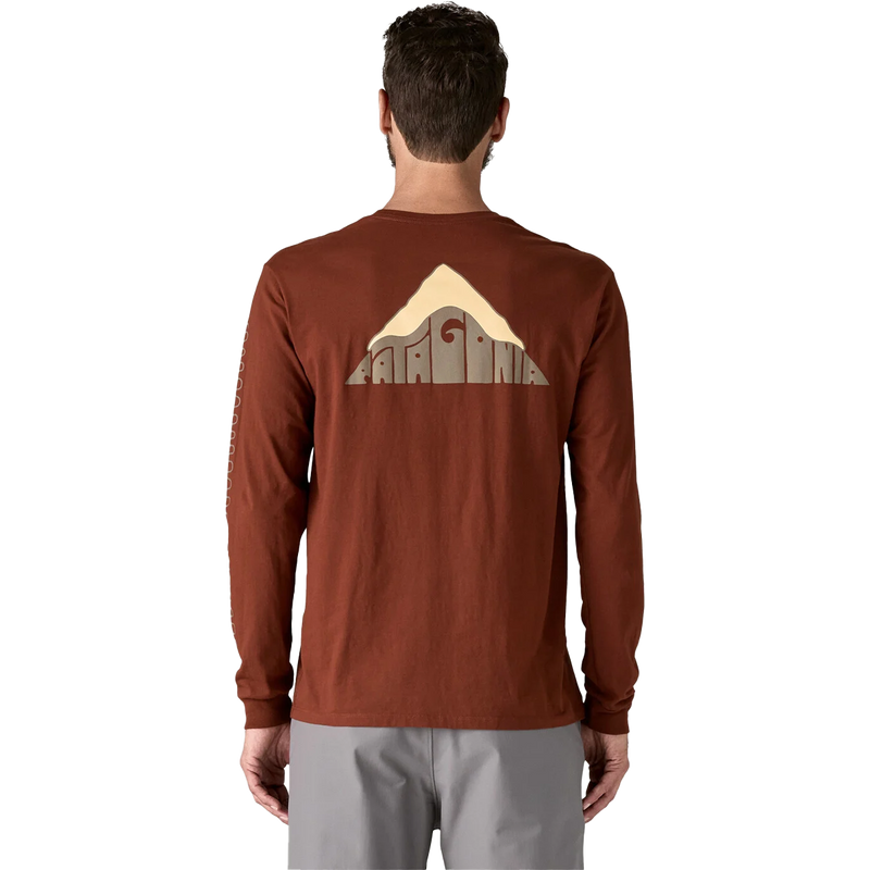 Men's Long Sleeve Driftways Organic T-Shirt, Patagonia Men's Long Sleeve Driftways Organic T-Shirt Back on Model