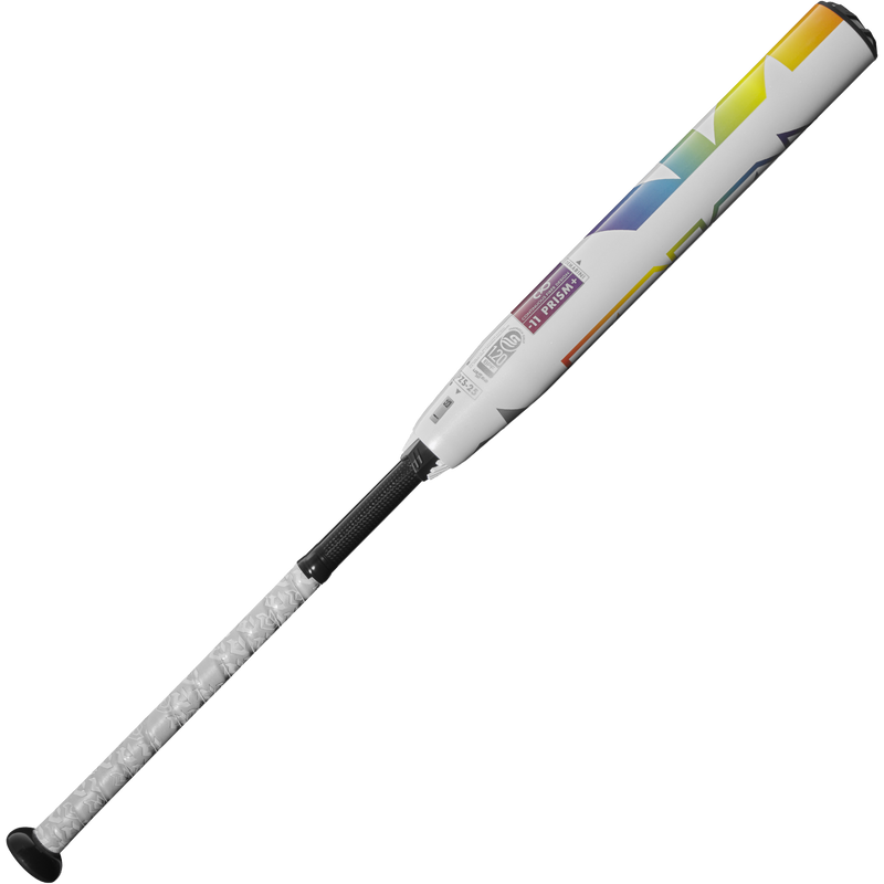 Prism+ Fastpitch -11, DeMarini Prism+ Fastpitch -11 in White/Rainbow other side