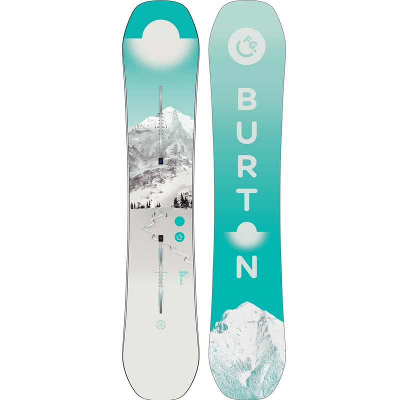 Burton Women's Feelgood Flying V Demo Snowboard Package, Burton Women's Feelgood Flying V in First Tracks