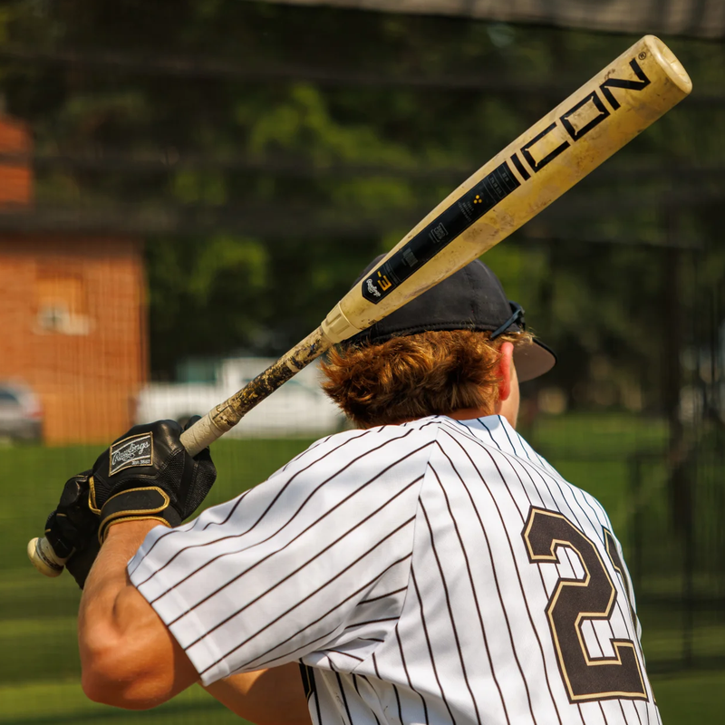 Icon -3 BBCOR 2 5/8", Rawlings Icon -3 BBCOR 2 5/8" in Tan Camo with model