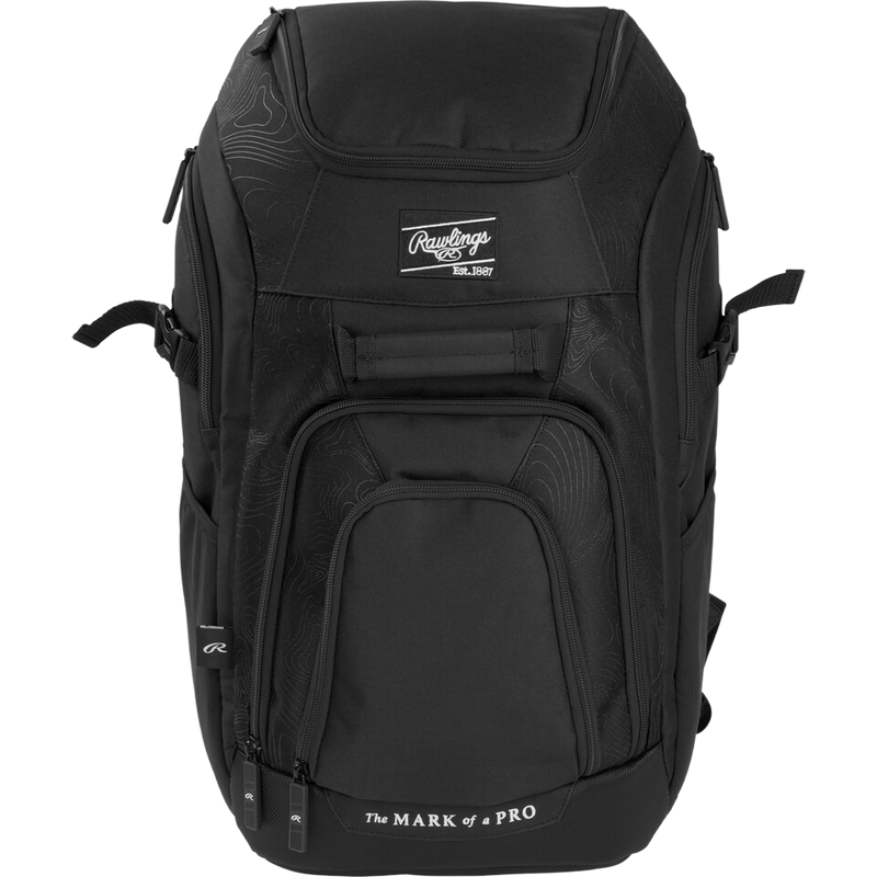 Franchise 2 Players Backpack, Rawlings Franchise 2 Players Backpack in Black front